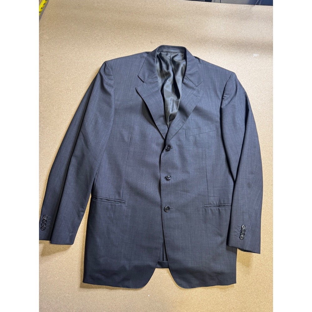 Al Duca DAosta Ermenegildo Zegna Super‎ 100s Wool Blazer Charcoal Grey  56R $300